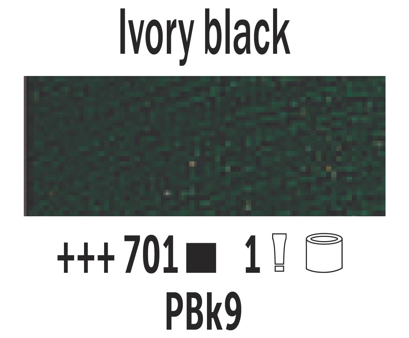 Van Gogh Oil Paint, 200 ml color 701 Ivory Black