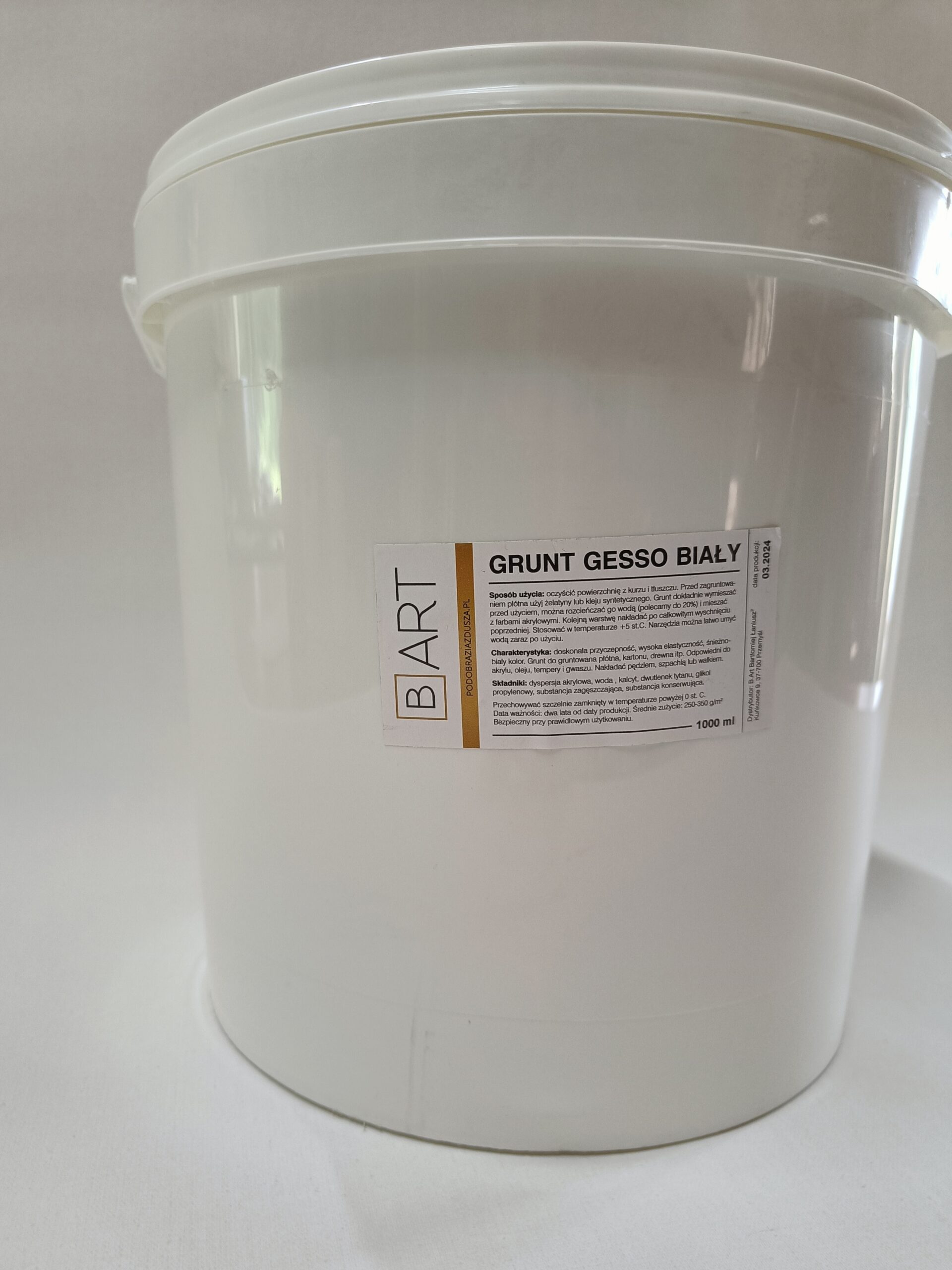 Grunt gesso B. Art + 10 kg biały - dostawa gratis - obrazek 2