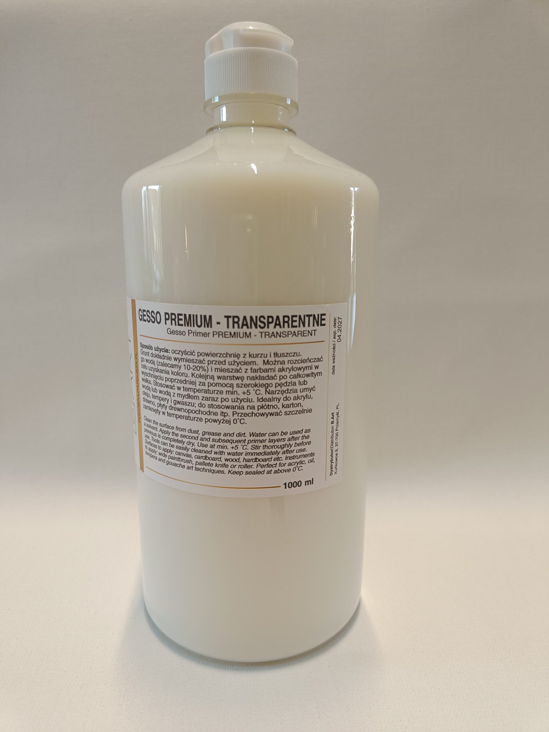 Grunt gesso B. Art + 1000 ml transparentny